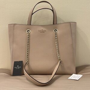 Kate Spade Tote Large Triple Compartment Warm Beige. Perfect! Like New!